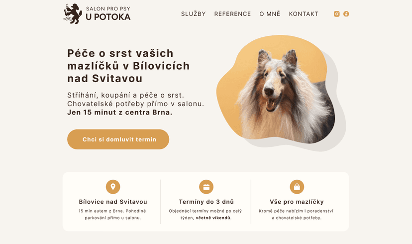 Salon U Potoka - náhled webu